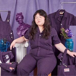 NWOT Short Sleeve Jumpsuit Big Bud Press in “Nebula”